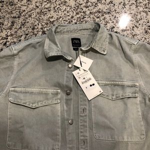 Gray Zara Shirt Jacket